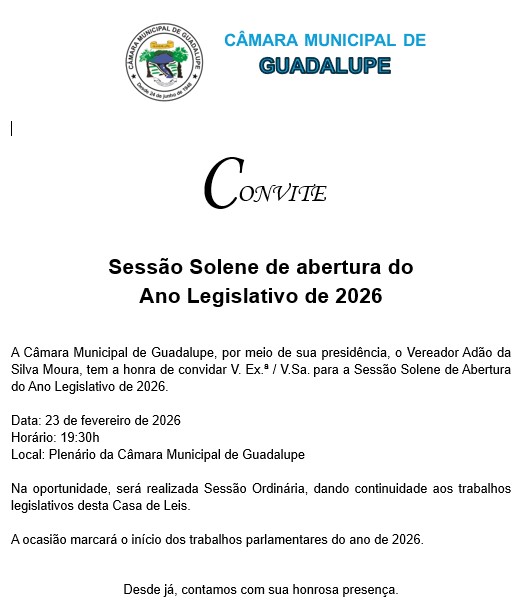 Abertura do Ano Legislativo de  2026