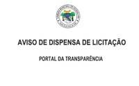 Aviso de Dispensa de Licitação
