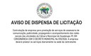 Aviso de dispensa de licitação - Assessoria de Comunicação