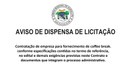 Aviso de dispensa de licitação - Coffee Break