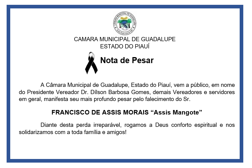 Moção de Pesar Assis Mangote