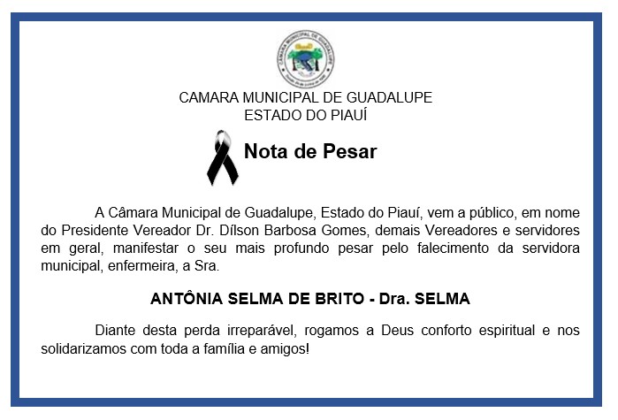 Moção de Pesar enf. Selma